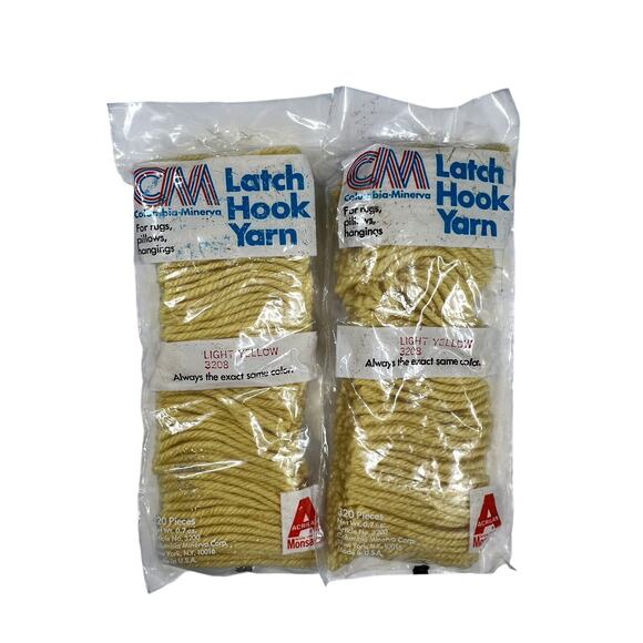 CM LATCH HOOK YARN Lot 15 Mixed Color Craft Rug Yarn Lot Crafting Supplies New - Picture 3 of 11